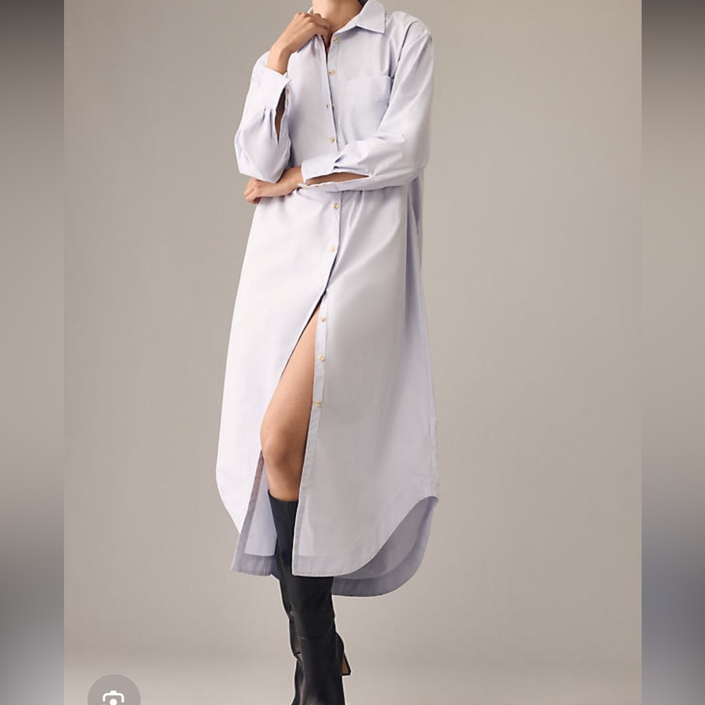 Pistola Soft Gray Button-Down Long Sleeve oversized Dress Size M